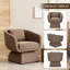 Chaise d'appoint pivotante en chenille moderne (ensemble de 4)-689267908-694370553