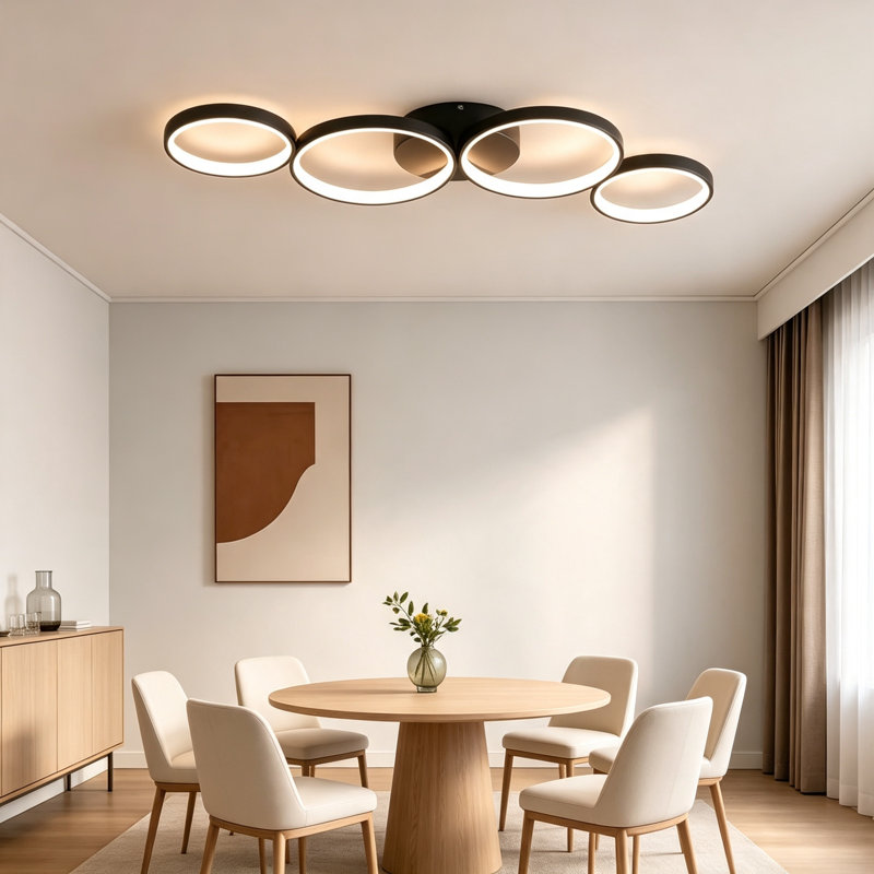 Belliere LED Flush Mount, Black