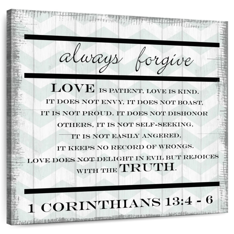 Tergel Always Forgive, H 20 po x l 20 po