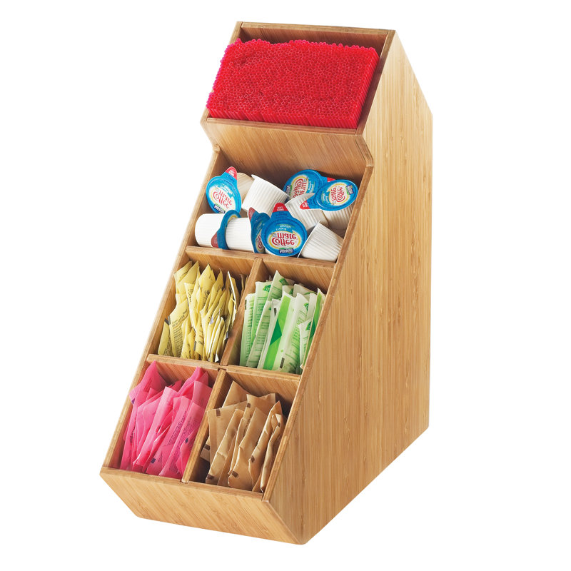 Bamboo Stir Stick and Condiment Organizer