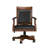 Genuine Leather Upholstered Armchair