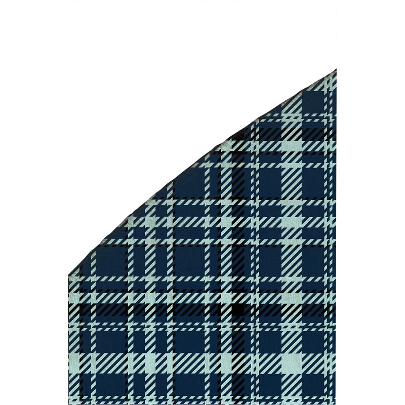 Rocky Tartan Non-Slip Outdoor Rug, Round 5'