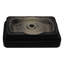Lavabo de salle de bain semi-encastré en céramique noire 19 po x 12 po, lavabo rectangulaire moderne avec drain standard 1,75 po, lavabo facile à nettoyer pour la maison