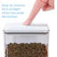 4-Piece 1L Airtight Pantry Storage Container Set – Clear Plastic Stackable Food Jars With Push Button Lids For Cereal, Baking Ingredients, Sugar, Snacks, Flour, Coffee & More
