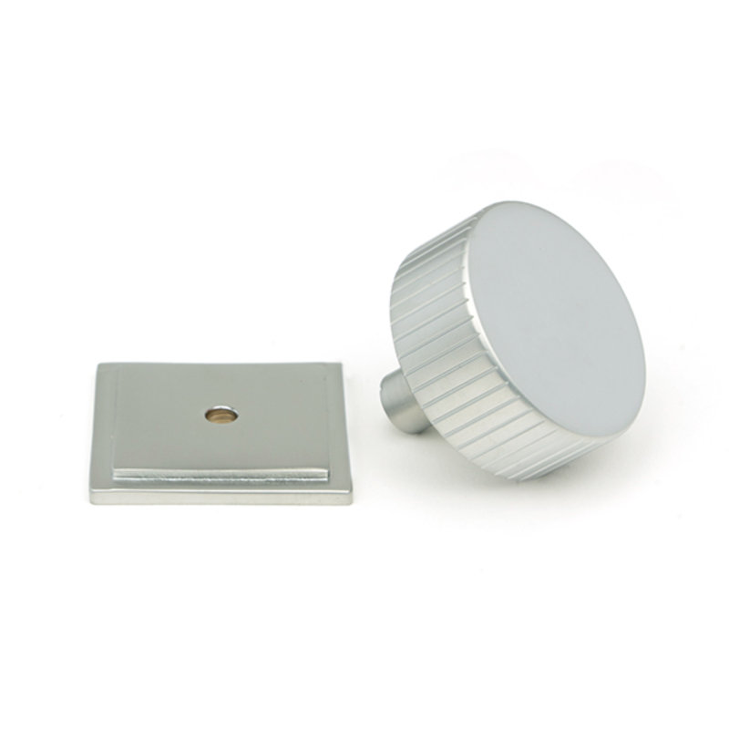 40mm Square Knob, Satin Chrome