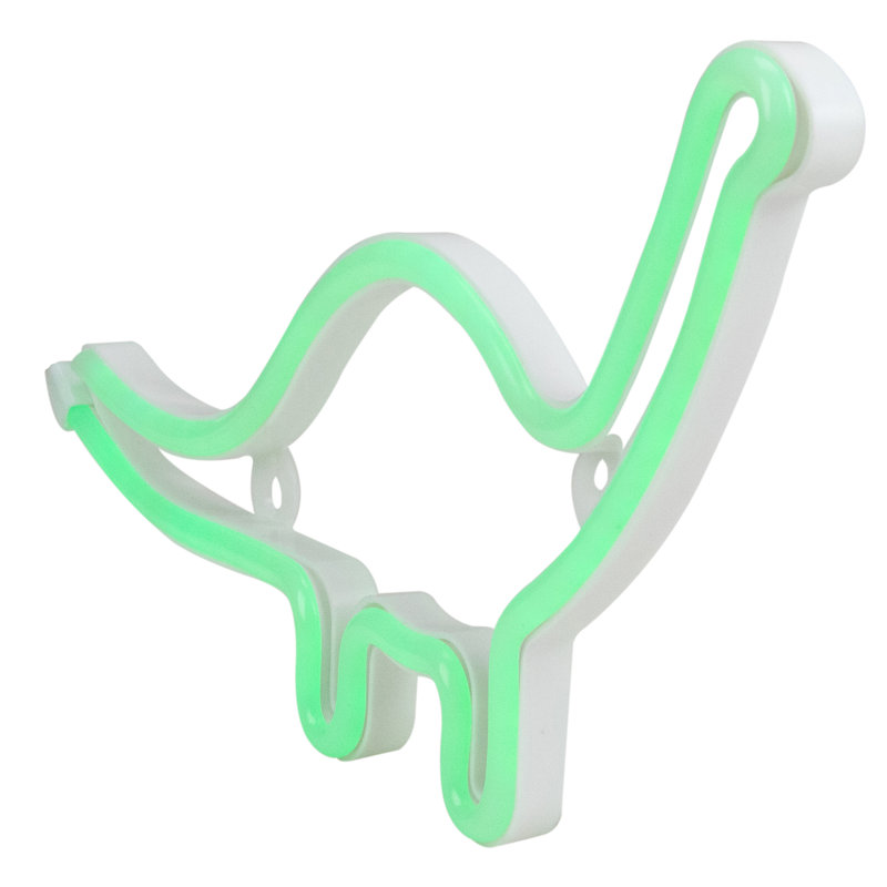 Silhouette de dinosaure néon 12 "vert à DEL 12" Brontosaurus