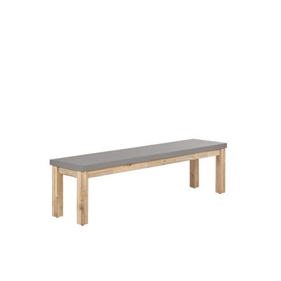 Damhan Solid Wood/Cement Outdoor Bench