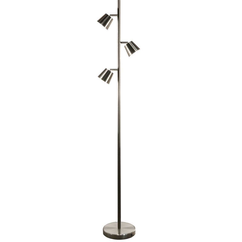 Alby 61.5" LED Tree Floor Lamp, Chrome