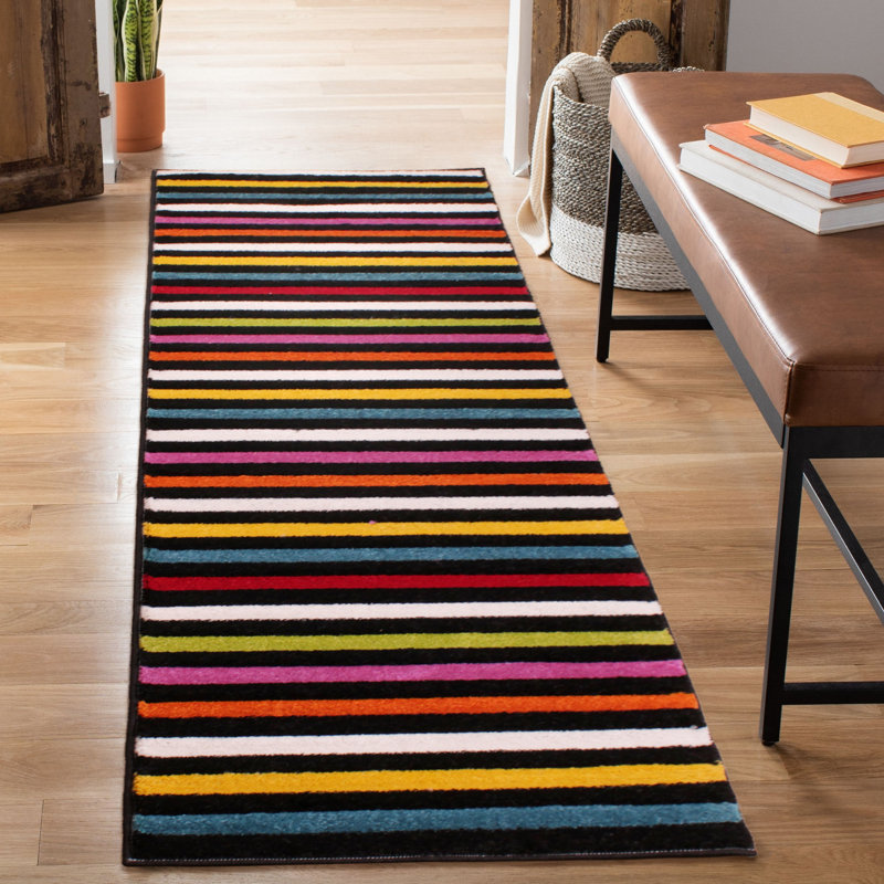 Carmelita Striped Area Rug, Round 133cm