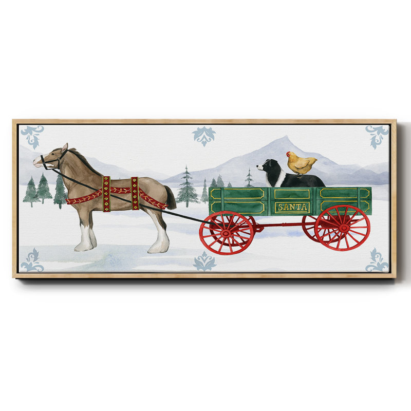 Collection Santa's Farm, toile en C encadrée, H 20 po x l 50 po