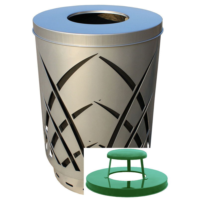 Poubelle 40 gallons Covington, Argent
