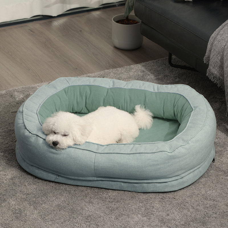  Lit pour chien lavable Donut, vert lac, taille L