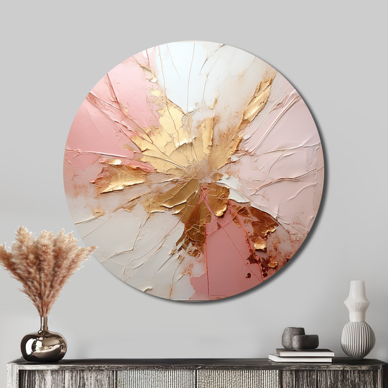 Driffield - Art abstrait rond en métal, H 16 po x l 16 po