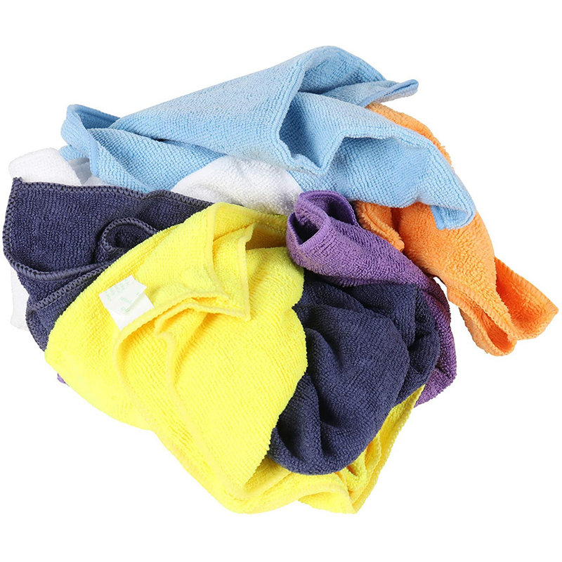 Sac de 50 chiffons en microfibre - couleurs variées - 12 x 12