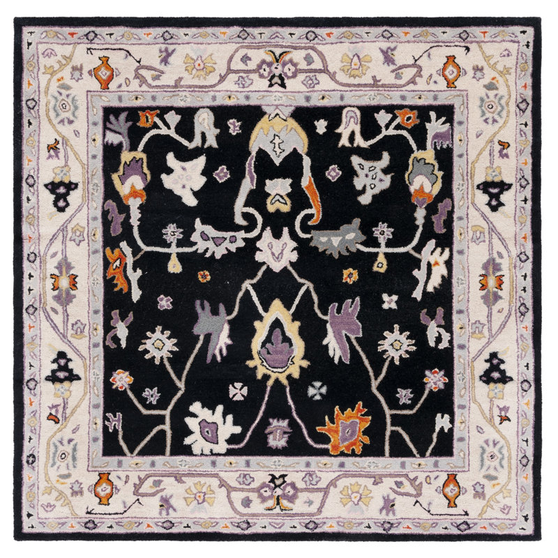 Lisabeth Hand Tufted Wool Oriental Rug, Square 6'