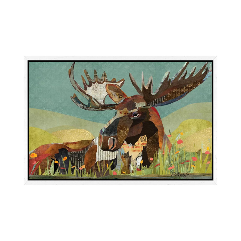 Sunbathing Beast by Traci Anderson - Painting on Canvas, White Framed, 101.6cm H x 152.4cm W x 3.81cm D