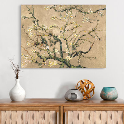 Almond Almond Blossom by Vincent Van Gogh - Wrapped Canvas Print