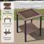 Table d'appoint d'extérieur en osier, petite table de bout carrée en rotin pour terrasse-1002017036-1002017039