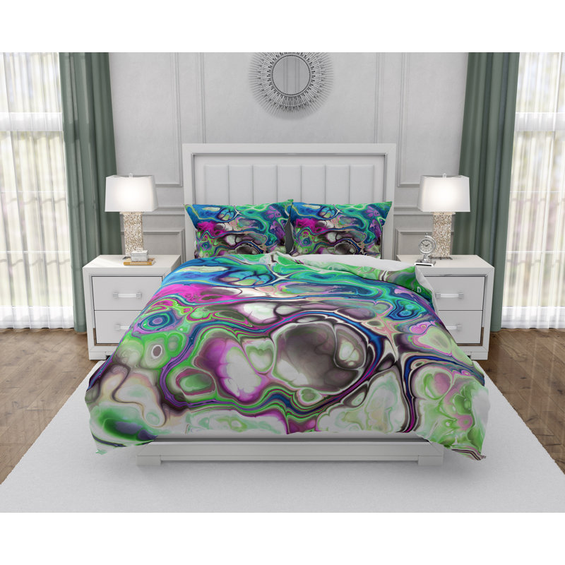 Abstract Duvet Cover, King Duvet Cover + 2 King Shams