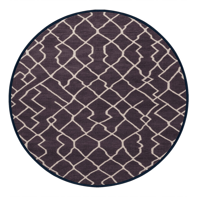 Tapis mauve lavable à la machine, Round 8'