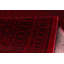 Luca 2958 – Elegant rug with fringes in burgundy & black – Classic Lucaal rug with ornamental & frame pattern-1997224280