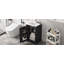 Meuble-lavabo de 20 po avec lavabo, armoire de salle de bain avec porte à fermeture douce, support de rangement et tablette réglable-1595464425