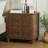 Nightstand with Fluted Top, 3 Drawers and Metal Handles-1921374182-1921374176