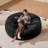 Bean Bag Chair, Memory Foam Filled, Large Beanbag Chairs For Adults And Teens, Soft Sofa With Removable Flannel Cover, Round Couch For Living Room Bedroom College Dorm-698306652-698306651