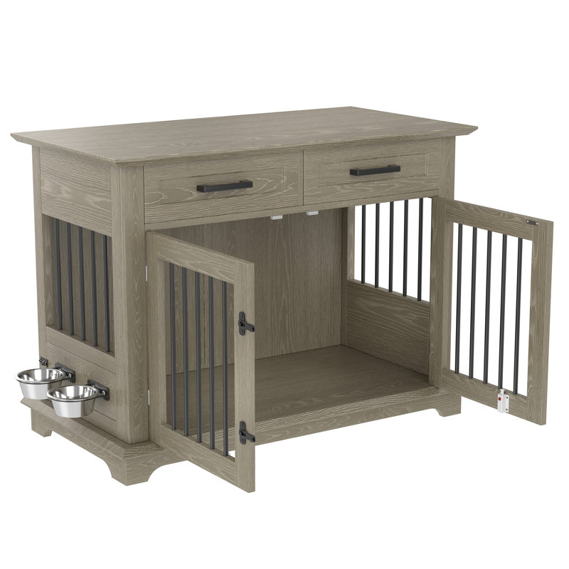 Meuble pour chien 44,48 po, Gris