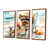 Toile avec cadre flottant brun