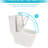 Ceramic Toilet With Dual Flush Feature - Protects From Cracking Easily Water Conservation Feature,  This Is Requirements And Should Not Be Used