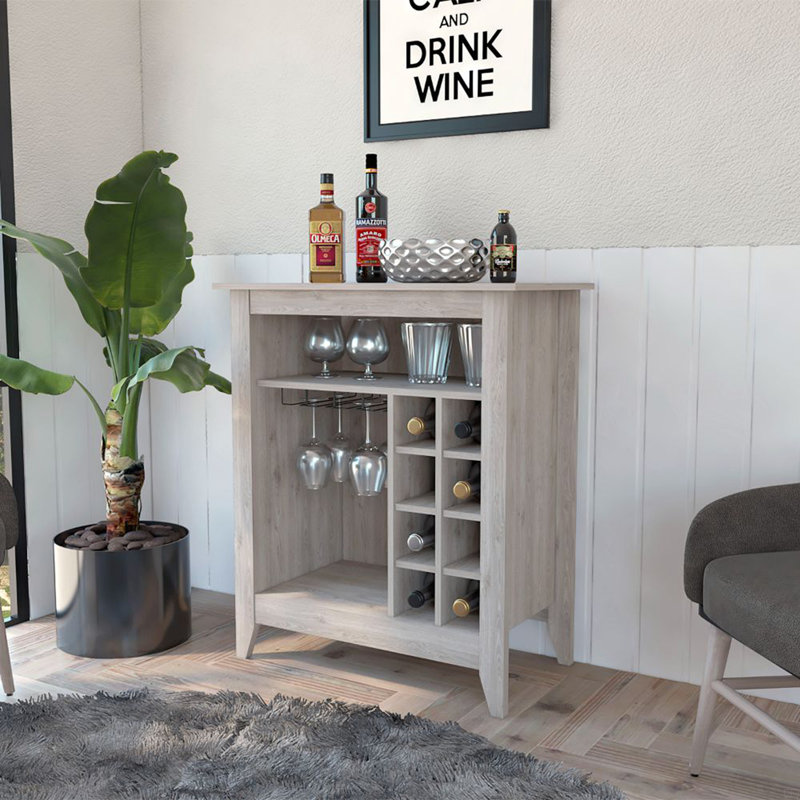 Armoire bar 6 tiroirs 1 tiroir 1 tablette, Gris