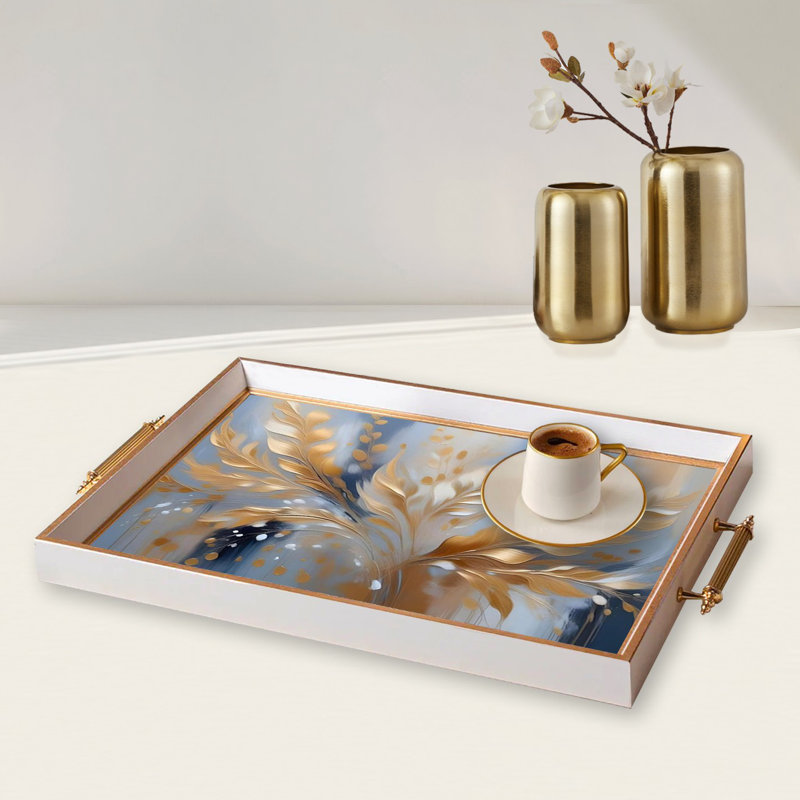 Elegant Glass Tray, 19.7 x 11.4 x 1.4 inches | 100% Durable Glass Construction | Easy to Clean with Damp Cloth | Ideal for Serving, Decorative Display, and Organizing | Stylish Addition to Home Décor