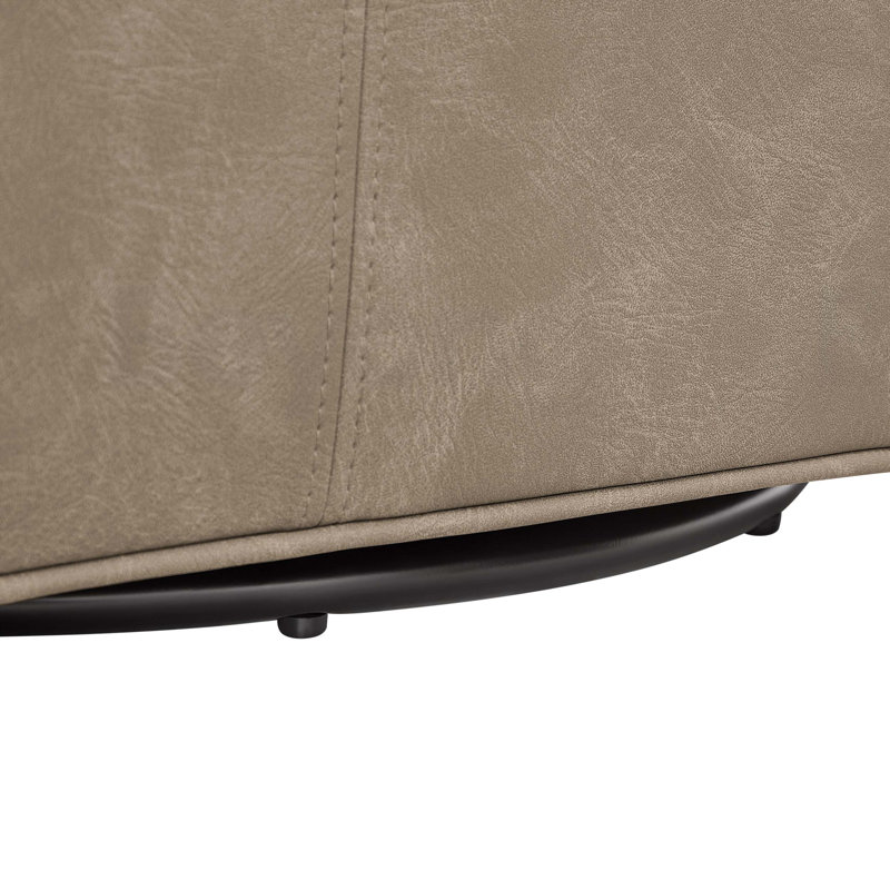 Fauteuil d'appoint pivotant en cuir Belmont, Saule