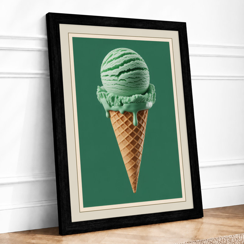 Pistachio Dream Minimalist - Print, A2 - 59.4 x 42.0 cm, Black