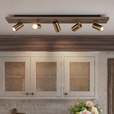 5-Light Track Light Kit With Rotatable Heads