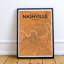 Nashville City Map - No Frame Print-1309500033