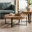 Table basse ronde moderne avec pieds croisés-1937430142-1937430140