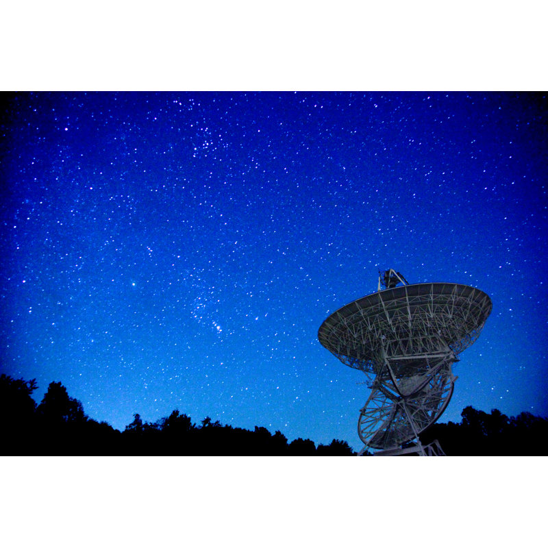 Satellite Looking Upwards Into The Night Starry Sky by Maxwellcitizenkepler - Wrapped Canvas Print, 30cm H x 46cm W x 3.8cm D