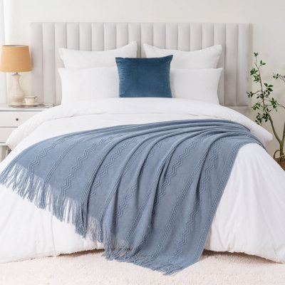 Jeté pour canapé, jeté uni pour la décoration intérieure, jeté en tricot pour lit, 50 po x 60 po