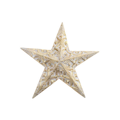 Décoration étoile en métal doré ()