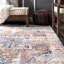Tapis oriental bleu / rouille / jaune Moreta-1029289981