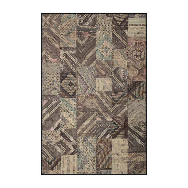 Tapis contemporain gris, Rectangle 6 pi x 9 pi