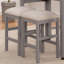 Tabourets design de 2, siège rembourré contemporain gris et beige avec siège à coussin, salle à manger 2 pièces