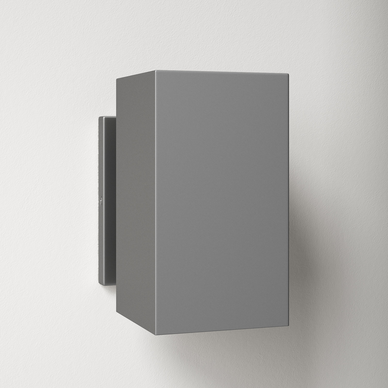 Dyer Single Light Outdoor Wall Light, Painted Brushed Nickel, 9" H x 5" W x 5" D, No