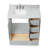 Flynt 43'' Single Bathroom Vanity with Carrara Marble Top-64627245