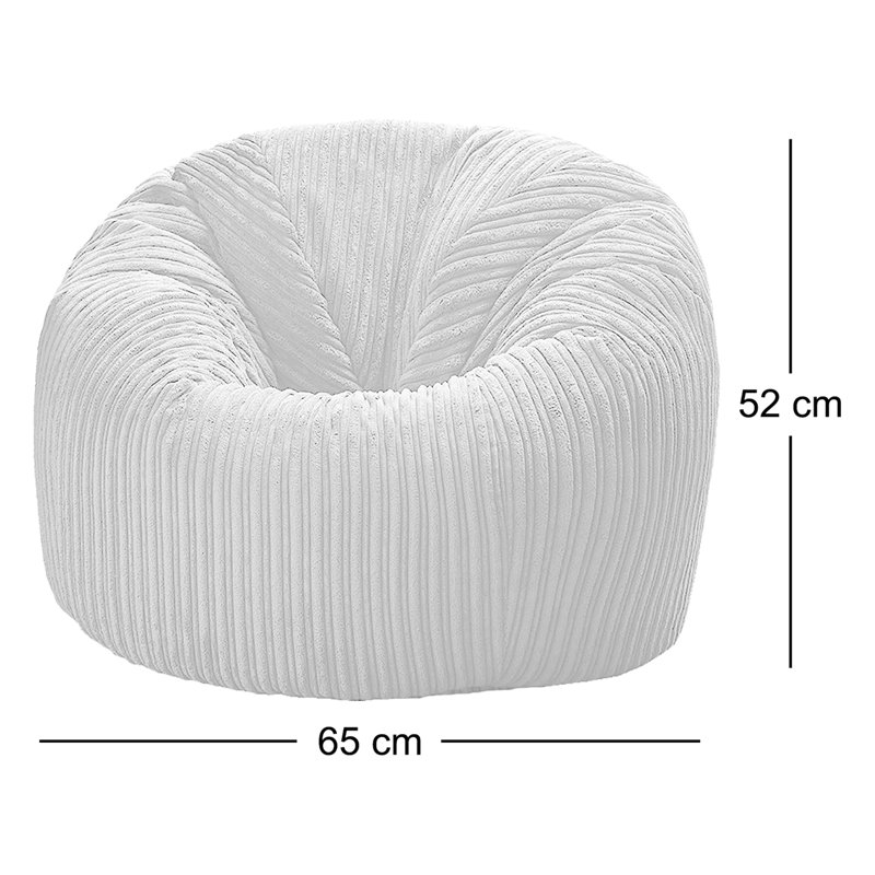 Corduroy Refillable Classic Bean Bag, Brown