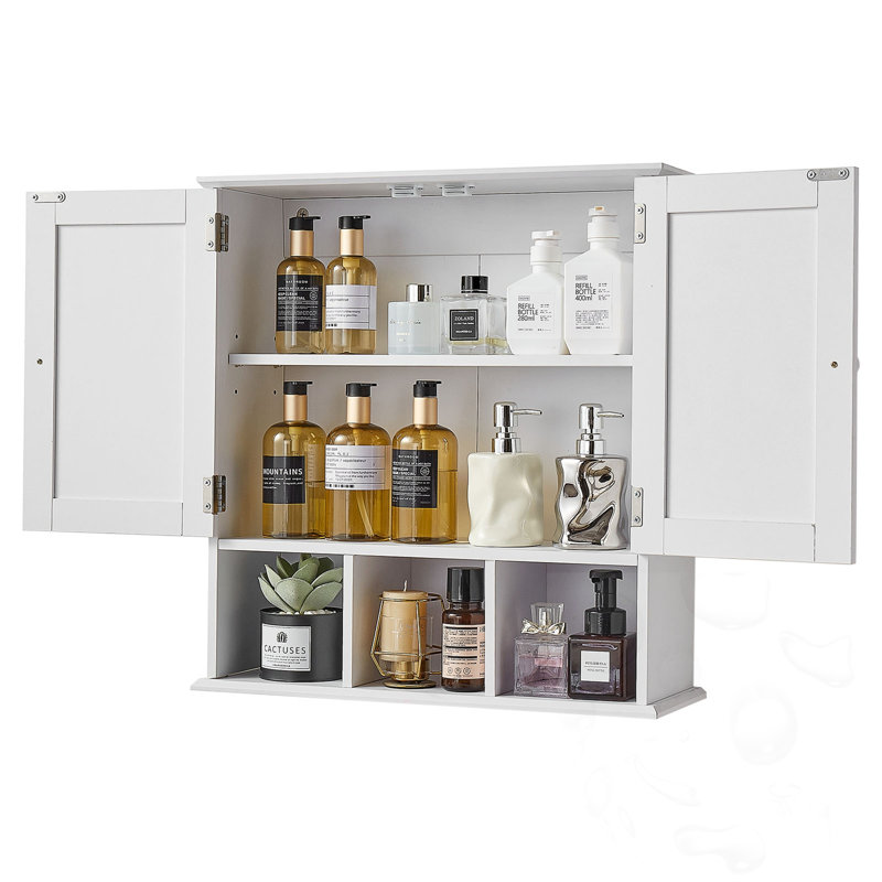 Bathroom Wall Cabinet With 2 Doors & Adjustable Shelf