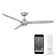 54" Blitzen 3 - Blade Smart Ceiling Fan With Remote Control Included, Works With Google Assistant, Amazon Alexa, iOS And Android APP