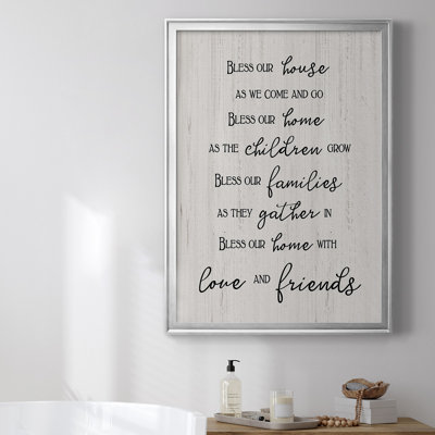 «Love And Friends», toile encadrée de qualité supérieure - prête à être accrochée